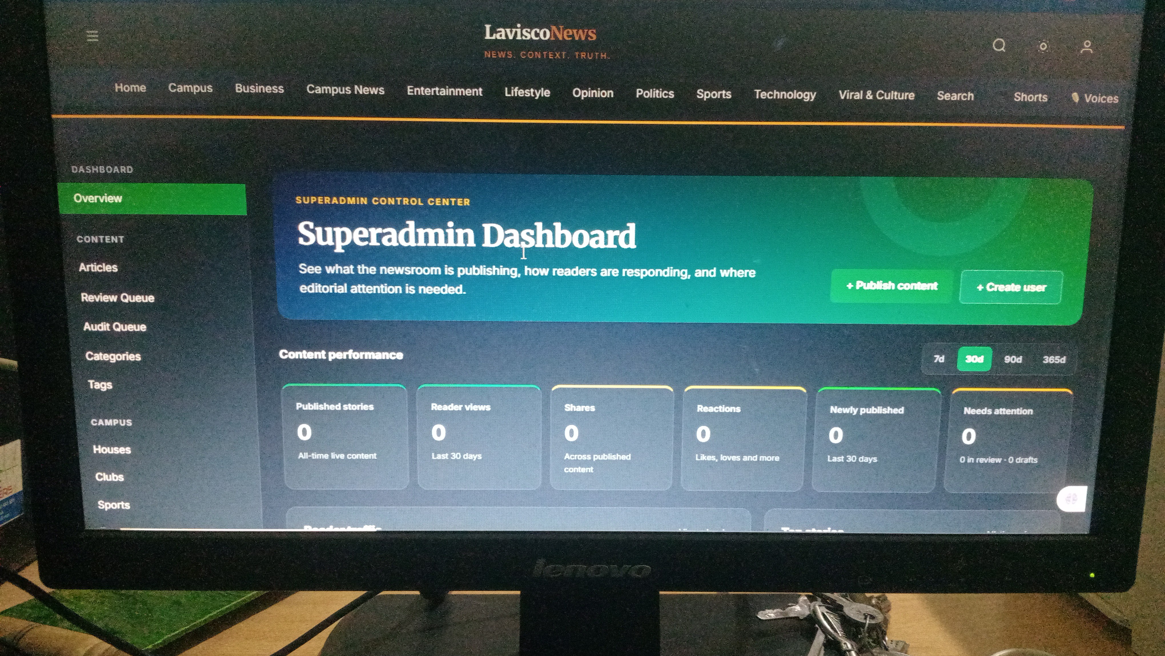 News Website Design for Holy Cross Lake View Campus image 1