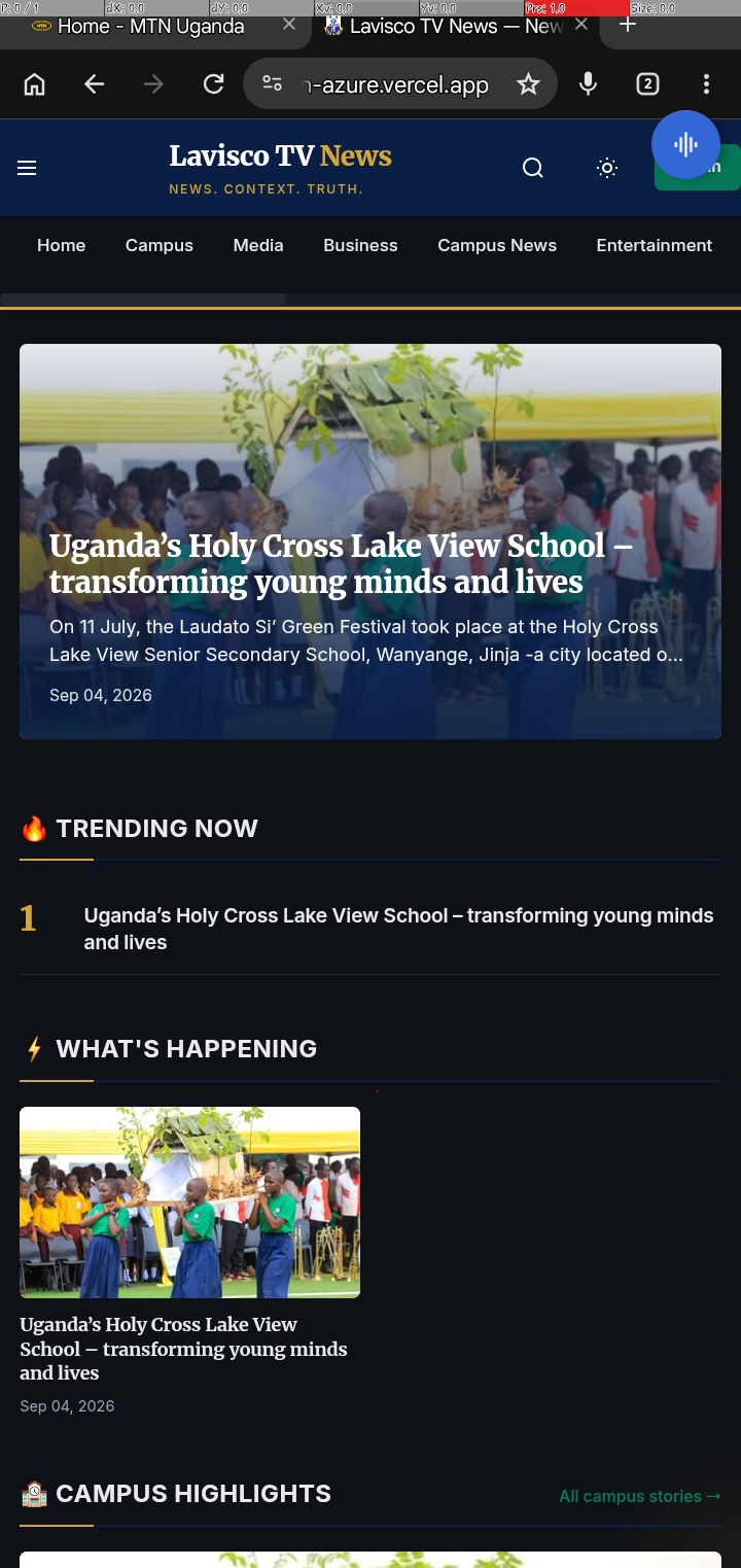 News Website Design for Holy Cross Lake View Campus image 2