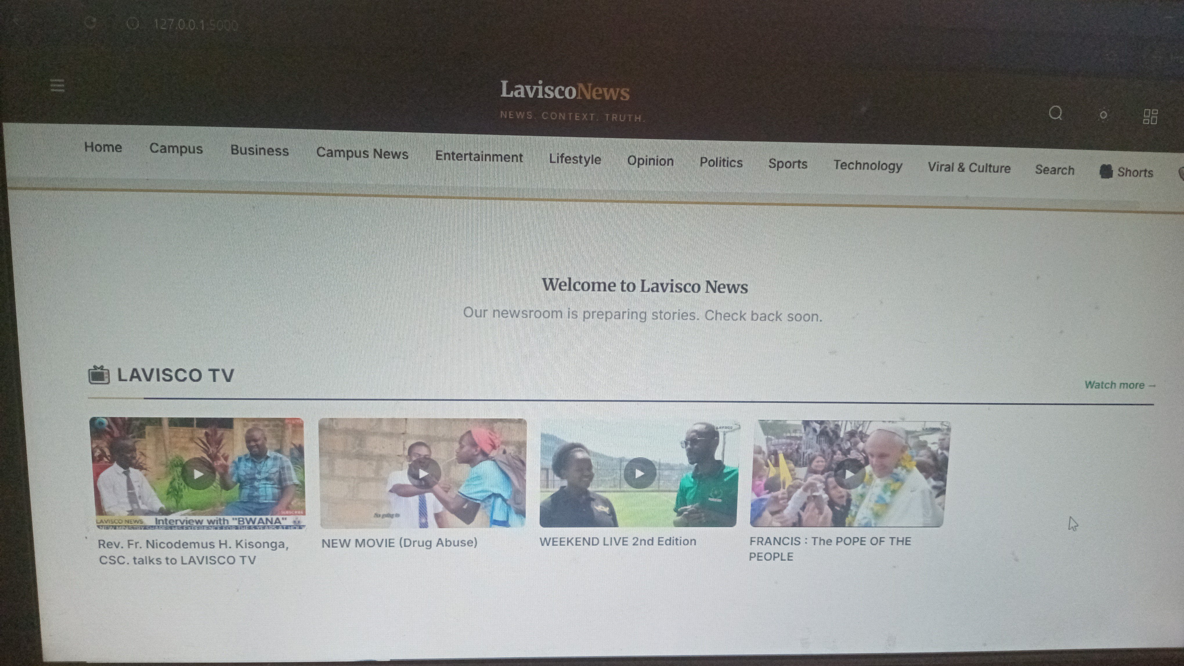 News Website Design for Holy Cross Lake View Campus image 3