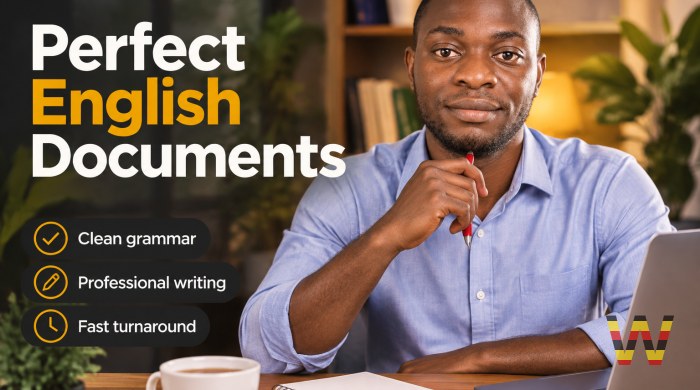 I will edit and proofread your documents for perfect English