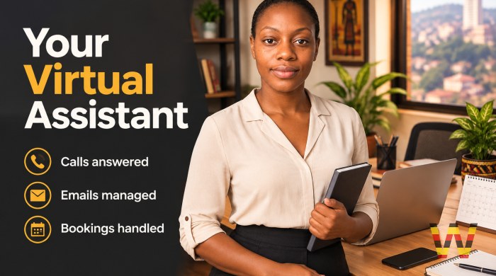 I will be your virtual assistant for calls, emails, and bookings