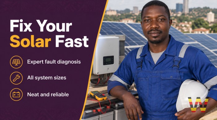 I will diagnose and repair solar system faults