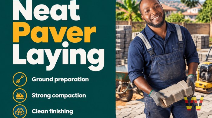I will lay pavers for your compound, walkway or parking area