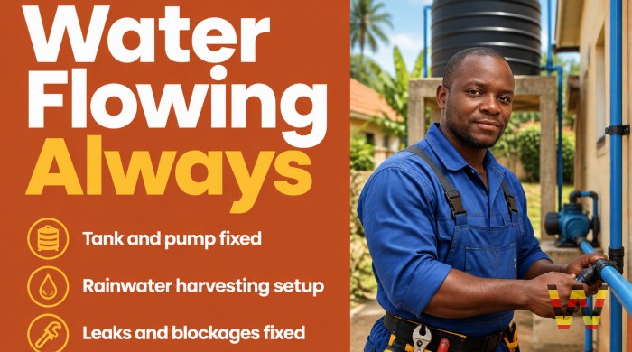 I will install a water tank and pump for your home or shop
