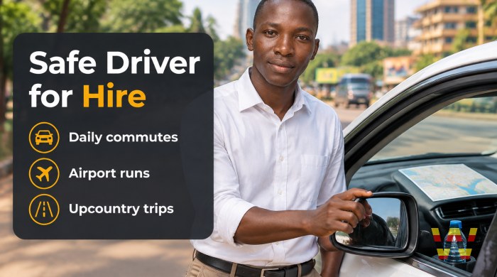 I will drive you safely around Mukono, Kampala and beyond
