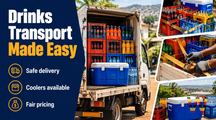 We will provide transport for your drinks and goods
