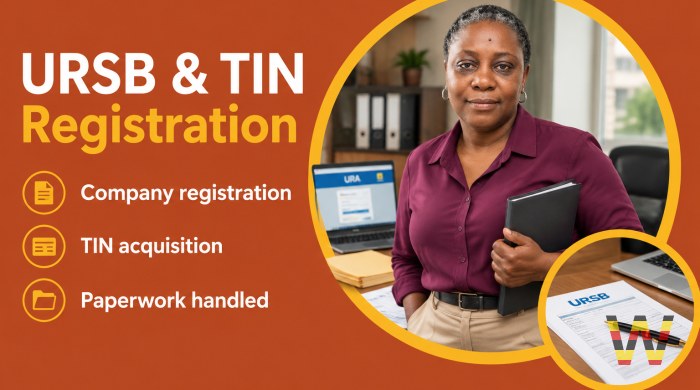 I will register your company with URSB and get your TIN