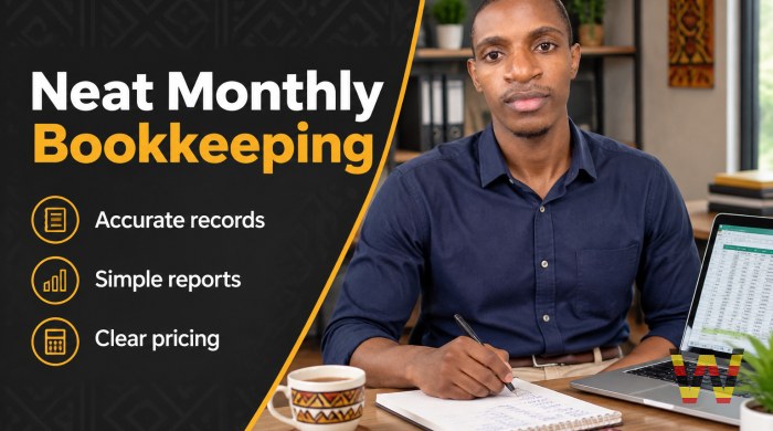 I will do monthly bookkeeping for your small business