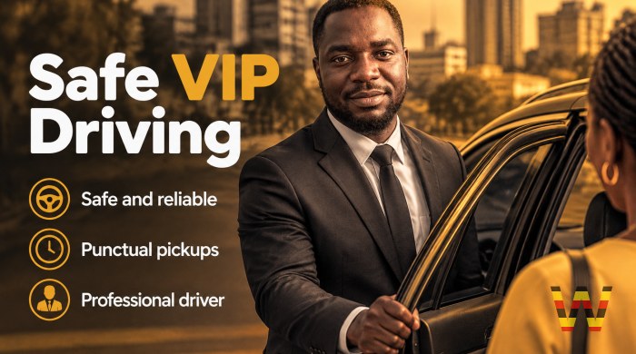 I will drive CEOs and VIPs safely around Kampala