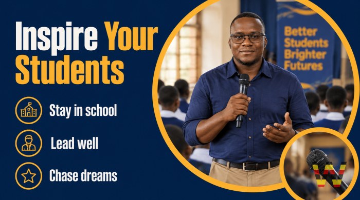I will give a motivational talk to students in Entebbe