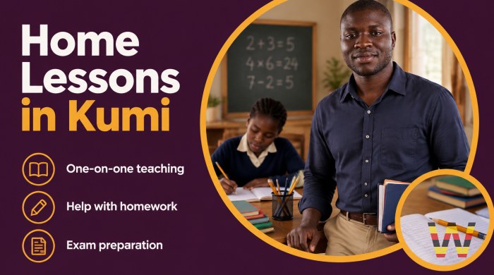 I will give one-on-one home lessons for primary school pupils in Kumi
