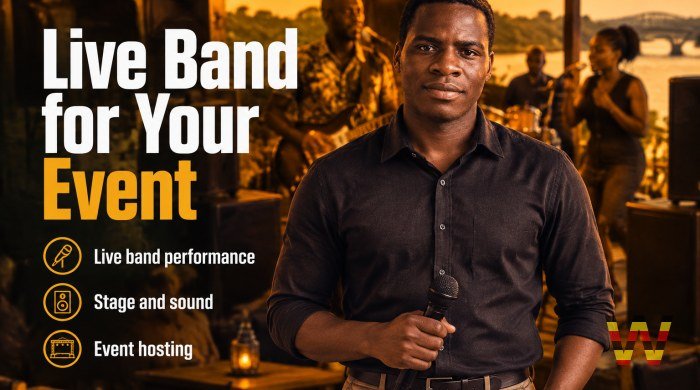 I will hire a live band for your bar, party or function in Jinja