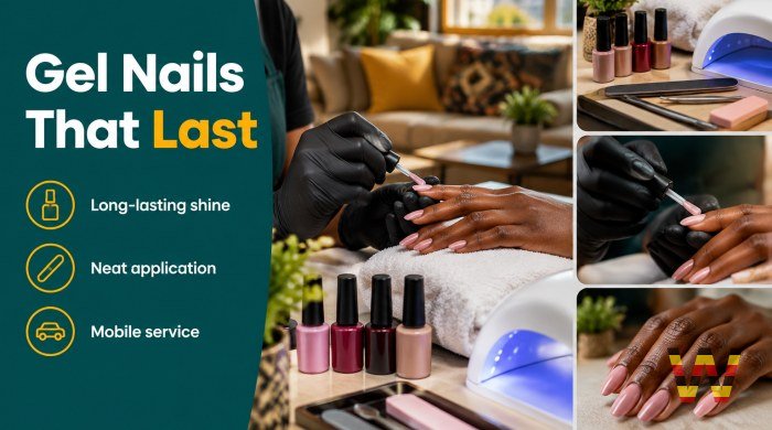 We will apply gel polish that lasts through busy weeks and rainy season