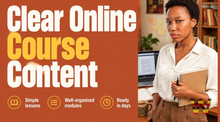 I will write clear online course content for your business or training