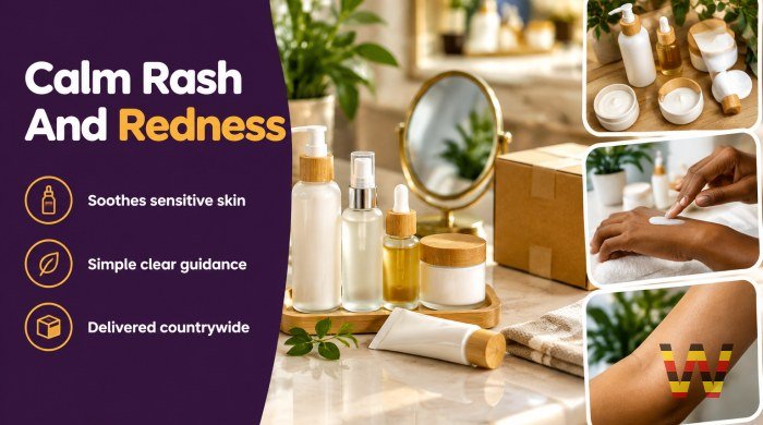 We will treat skin rash and redness with our skincare range