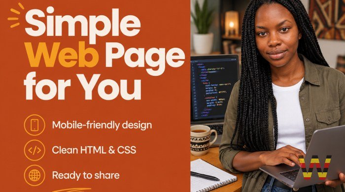 I will create a simple HTML and CSS web page for you