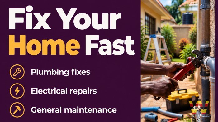 We will do house maintenance and repair works