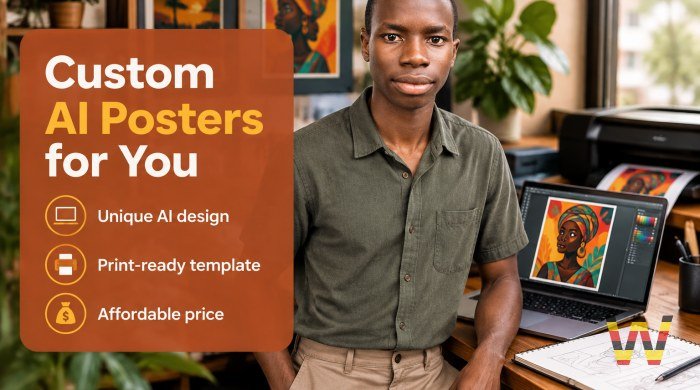 I will design a custom AI poster for your event or business