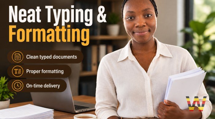 I will type and format your documents, reports and letters