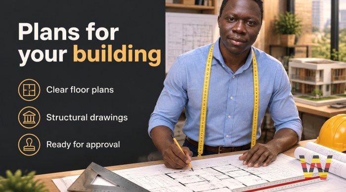 I do design building plans and drawings for homes, shops and storey buildings