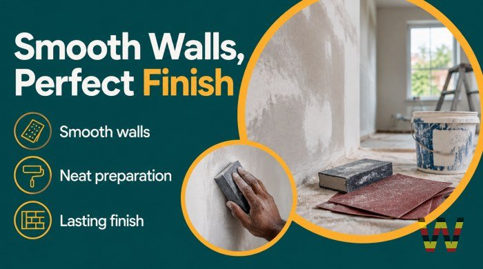 We will sand and prepare your walls for a smooth finish
