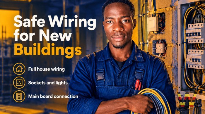 I will wire a new house or shop in Hoima